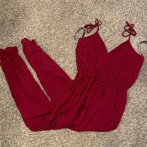 Lulu's Burgundy Jumpsuit